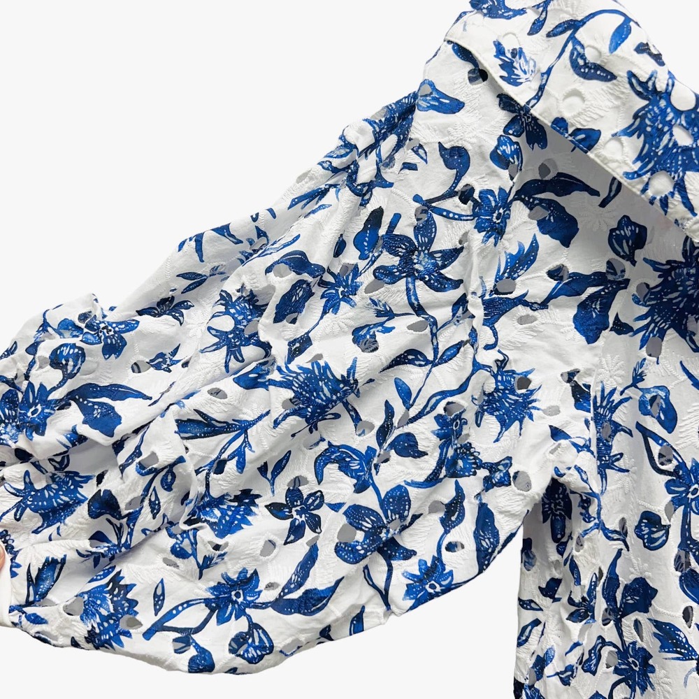 Anne Fontaine Eulalie Maxi Dress Blue Floral - Picture 7 of 11